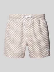 relaxed fit zwembroek met all-overprint model 'CATFISH' van BOSS Beige - 4