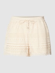 Korte broek met structuurmotief, model 'HONEY' van Vero Moda Beige - 29