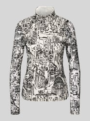 Shirt met lange mouwen en opstaande kraag van Marc Cain Beige - 24