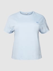 PLUS SIZE T-shirt met labelstitchings van Tommy Hilfiger Curve Blauw - 12