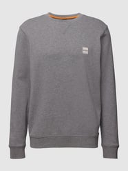 Sweatshirt met logopatch, model 'WESTART' van BOSS Orange Grijs / zwart - 27