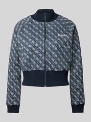 Sweatjacke mit Label-Stitching Modell 'SARAH' von Guess Activewear Blau - 31