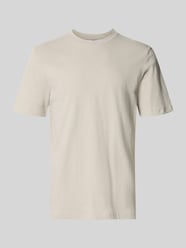 T-shirt met geribde ronde hals model 'Olaf' van Tiger of Sweden Beige - 8