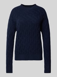 Kaschmirstrickpullover mit Rundhalsausschnitt von Christian Berg Woman Blau - 32