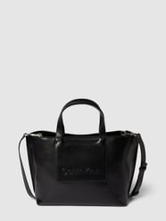 Handtasche in Leder-Optik mit Label-Print von CK Calvin Klein Schwarz - 6