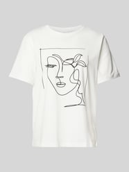 T-Shirt mit Motiv-Print Modell 'SYBILLA' von Vila Weiß - 23