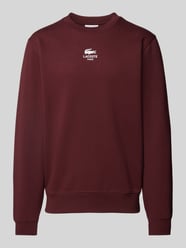 Classic Fit Sweatshirt mit Logo-Print Modell 'HERITAGE' von Lacoste Bordeaux - 13