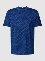 T-Shirt mit Allover-Muster von Tommy Hilfiger Blau / Türkis - 18