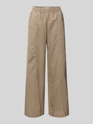 Wide Leg Stoffhose mit elastischem Bund von JAKE*S STUDIO WOMAN Beige - 46