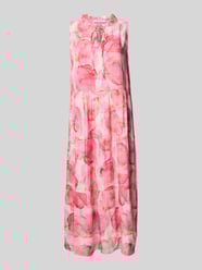 Sukienka midi z wiskozy z efektem stopniowania od ZABAIONE Fuksjowy - 35