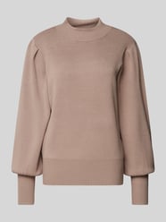 Gebreide pullover met opstaande kraag, model 'FONNY' van YAS Bruin - 30