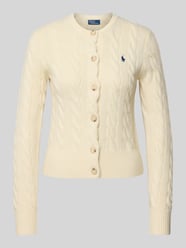 Gebreid jack van een mix van linnen en kasjmier met kabelpatroon van Polo Ralph Lauren - 45