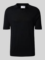 Slim Fit Leinen-Poloshirt mit Umlegekragen Modell 'LAKE' von SELECTED HOMME Schwarz - 13
