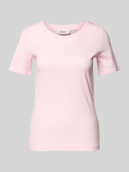 Slim Fit T-Shirt aus Baumwolle von s.Oliver RED LABEL Pink - 22