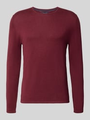 Gebreide pullover van katoen met ronde hals van Christian Berg Men Bordeaux - 42