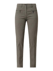 Stoffen broek met verkorte pijpen en stretch, model 'Zene' van Gardeur Blauw / turquoise - 42