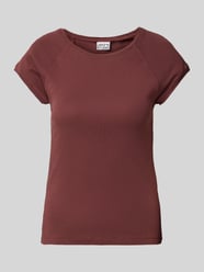 T-Shirt mit geripptem Rundhalsausschnitt von JAKE*S STUDIO WOMAN - 43