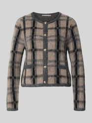 Gebreid jack van wolmix in all-over look van Christian Berg Woman Selection Beige - 26