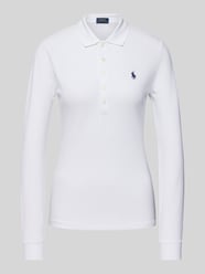 Slim Fit Poloshirt mit Logo-Stitching Modell 'JULIE' von Polo Ralph Lauren Weiß - 1