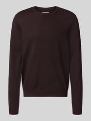 Gebreide pullover met ronde hals, model 'Bruton' van Blend Bordeaux - 5