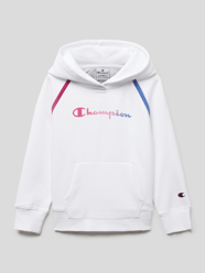 Hoodie mit Label-Print und kontrastiven Paspeln von CHAMPION Weiß - 41