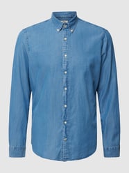 Business-Hemd mit Button-Down-Kragen von Jake*s Blau - 43