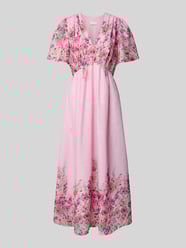 Maxikleid mit V-Ausschnitt Modell 'Serna' von Neo Noir Pink - 18