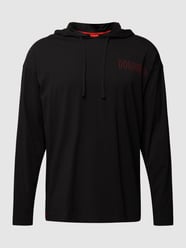 Hoodie met labelprint, model 'Unite' van HUGO Grijs / zwart - 42