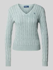 Strickpullover mit V-Ausschnitt Modell 'KIMBERLY' von Polo Ralph Lauren - 40