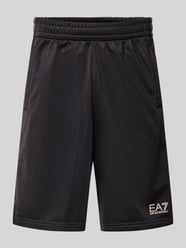 Szorty z logo i kieszeniami wpuszczanymi od EA7 Emporio Armani - 6