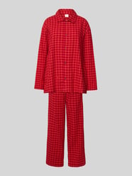 Pyjama mit Knopfleiste von Calvin Klein Underwear Bordeaux - 34