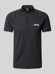Poloshirt mit Label-Print Modell 'Patteo' von BOSS Green Schwarz - 20