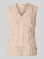 Regular Fit Pullunder aus Baumwoll-Mix mit Woll-Anteil von Tom Tailor Beige - 10