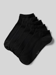 Sneakersocken mit elastischem Rippenbündchen im 5er-Pack von camano Schwarz - 48
