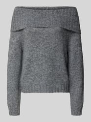 Sweter z dzianiny o kroju regular fit z dodatkiem wełny model ‘SHINE’ od ONLY - 15