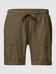 PLUS SIZE Shorts mit seitlichen Eingrifftaschen von KAFFE Curve Grün - 19