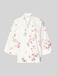 relaxed fit blouse van mix van viscose en linnen model 'Lavisco' van FREE/QUENT - 15