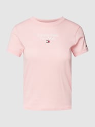T-shirt met labeldetails van Tommy Jeans Roze - 4