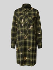 Knielanges Hemdblusenkleid mit Pailletten Modell 'MARTERA' von 0039 Italy - 11
