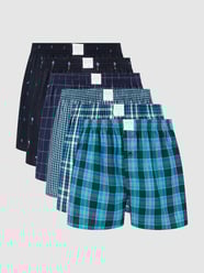 Boxershort van katoen in set van 6 stuks  van Phil&Co. Blauw / turquoise - 31