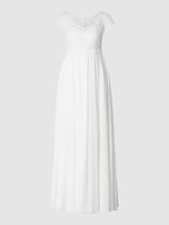 Umstandsbrautkleid aus Häkelspitze und Chiffon von Luxuar Weiß - 18