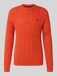 Slim Fit Strickpullover aus reiner Baumwolle von MCNEAL Orange - 32