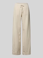 Spodnie o kroju loose fit z lnu z mieszanka bawełny i lnu od Marc O'Polo - 35