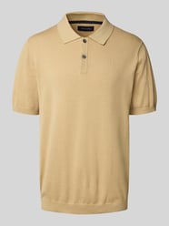 Regular fit poloshirt met korte knoopsluiting van Christian Berg Men Beige - 38