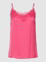 Blusentop mit Spitzenbesatz Modell 'VICAVA' von Vila Pink - 44