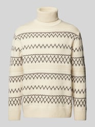 Strickpullover mit Rollkragen von Knowledge Cotton Apparel Beige - 14