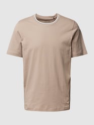 T-Shirt mit Rundhalsausschnitt Modell 'Mix + Relax' von Schiesser Beige - 18