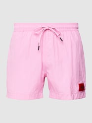 Badehose mit Label-Patch Modell 'Dominica' von HUGO CLASSIFICATION Pink - 12