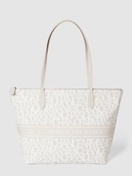 Torba shopper z nadrukiem na całej powierzchni od ARMANI EXCHANGE Szary - 34