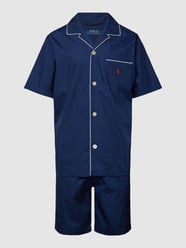 Pyjama mit Allover-Label-Print von Polo Ralph Lauren Underwear Blau - 32